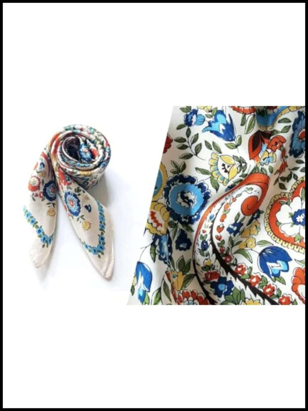 100% Mulberry Silk Small Square Scarf 21